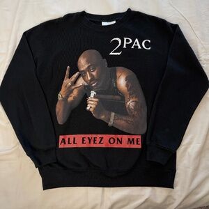 2pac Tupac Sweatshirt - All Eyez On Me Sweatshirt Pullover Mens Size S